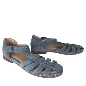 Hush Puppies Wren Fisherman Sandal Blue Size 8